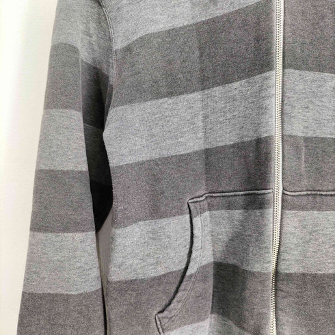 ループウィラー LOOPWHEELER ボーダー ジップアップパーカー レディース JPN:M